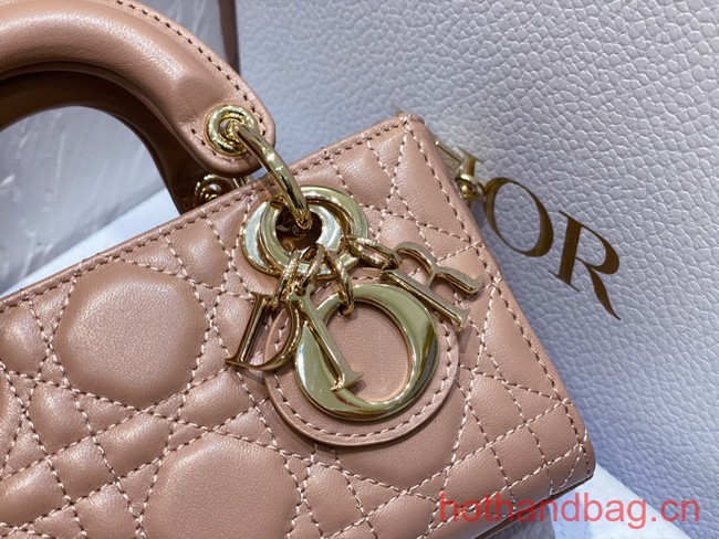 Dior mini Lady D-Joy Bag Cannage Lambskin 9230 pink