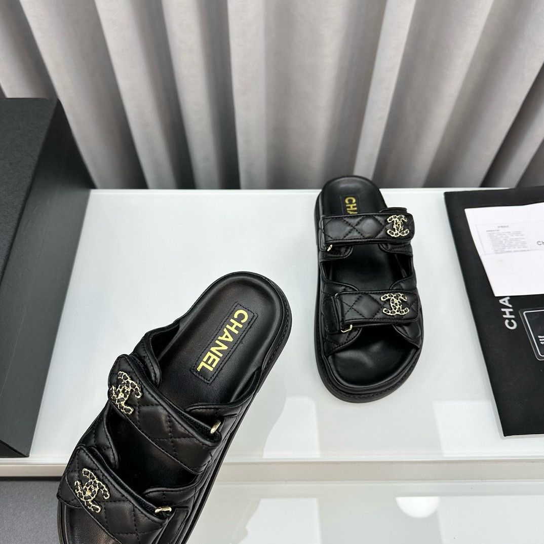Hermes Original Leather Slipper Shoes HM30212 Black