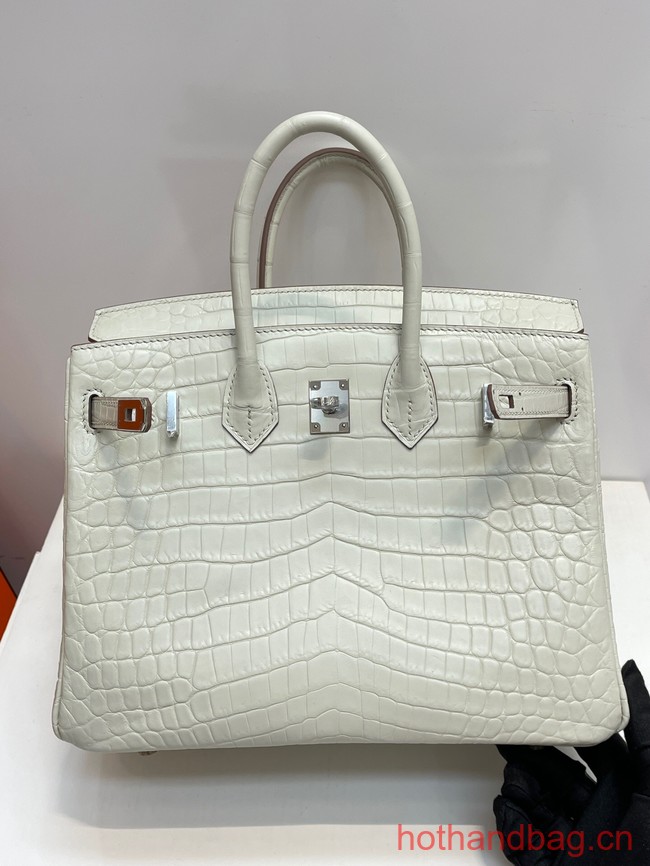 Hermes Birkin 30CM Original Crocodile Leather Bag 5531 Cream