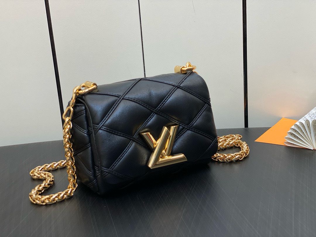 Louis Vuitton GO-14 MM Original Leather Bag M82752 Black