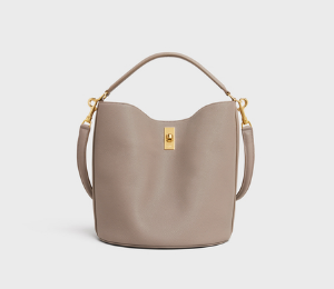 Celine BUCKET 16 BAG IN SUPPLE GRAINED CALFSKIN 195573 PEBBLE