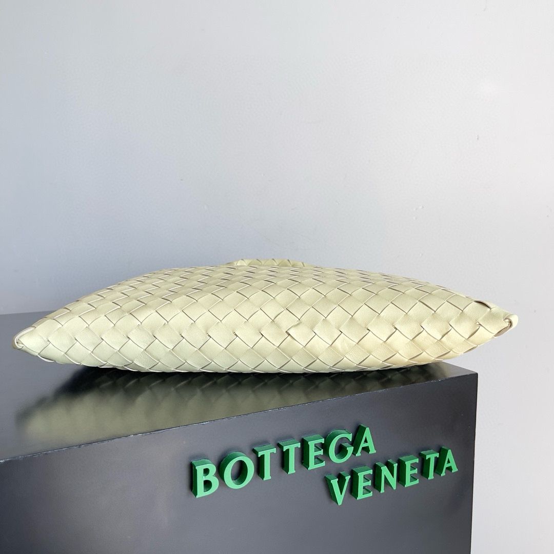 Bottega Veneta Medium Hop Original Leather Bag 763966 Lemon