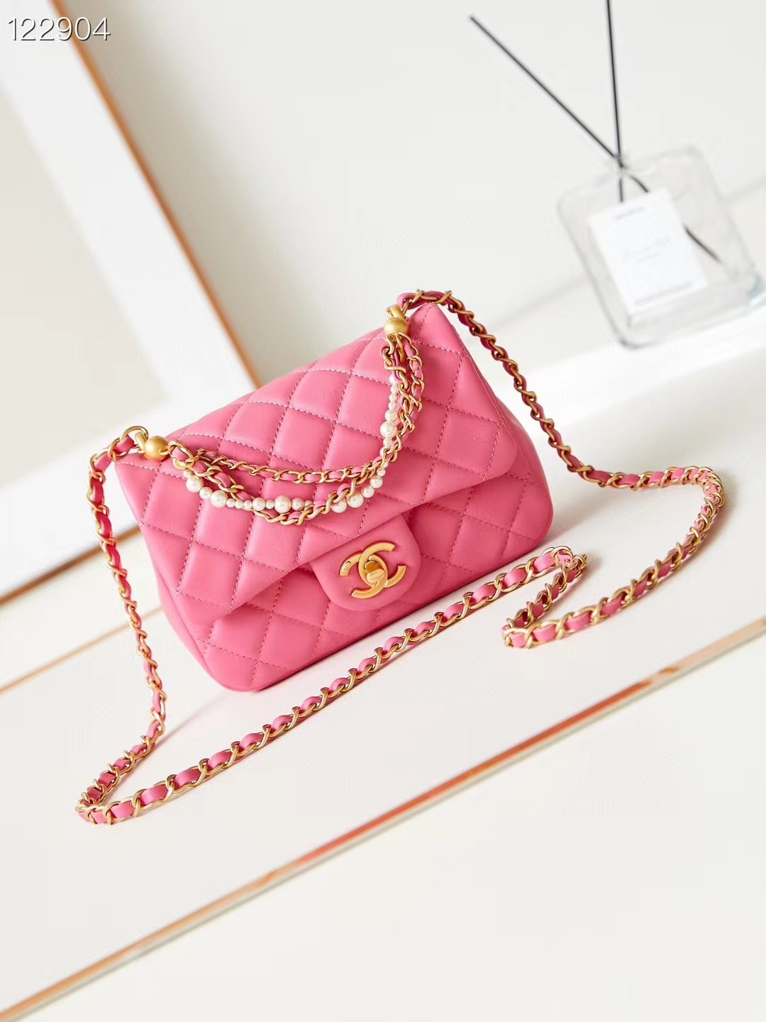 Chanel MINI FLAP BAG AS4385 rose