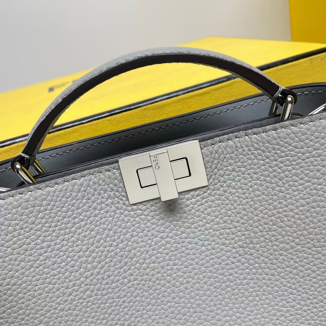 Fendi Peekaboo ISeeU XCross leather bag 7VA582A Light gray