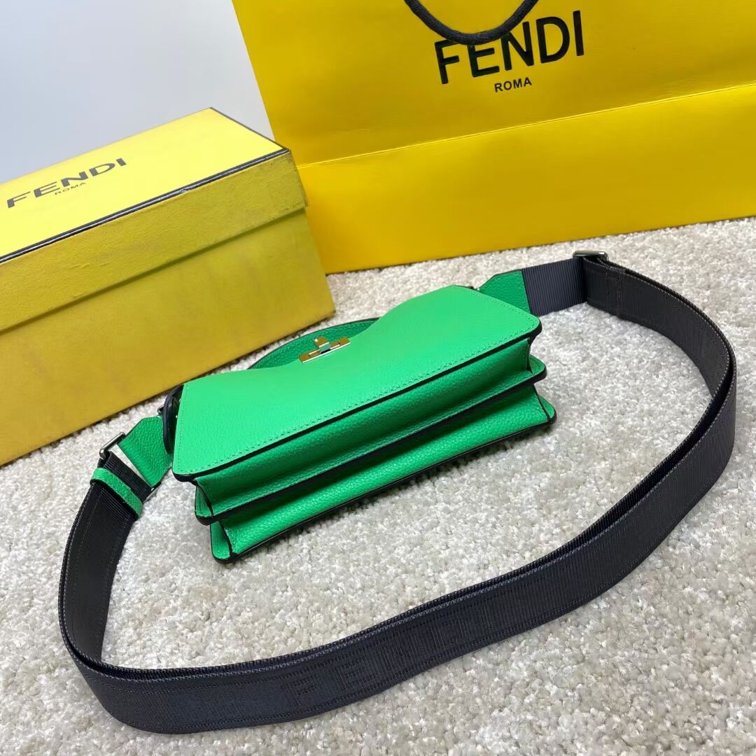 Fendi Peekaboo ISeeU XCross leather bag 7VA582A Tuscan green