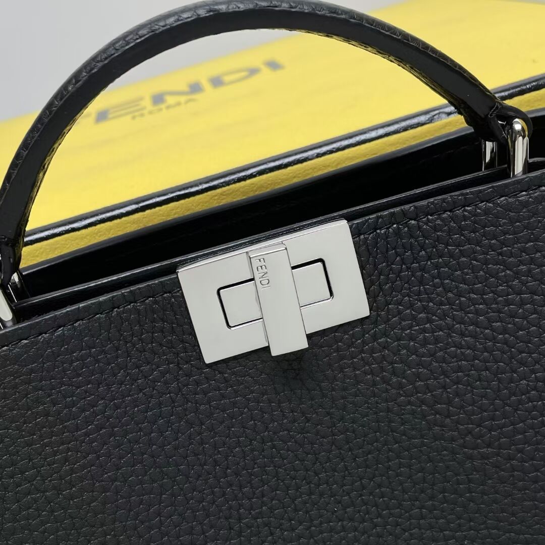 Fendi Peekaboo ISeeU XCross leather bag 7VA582A black