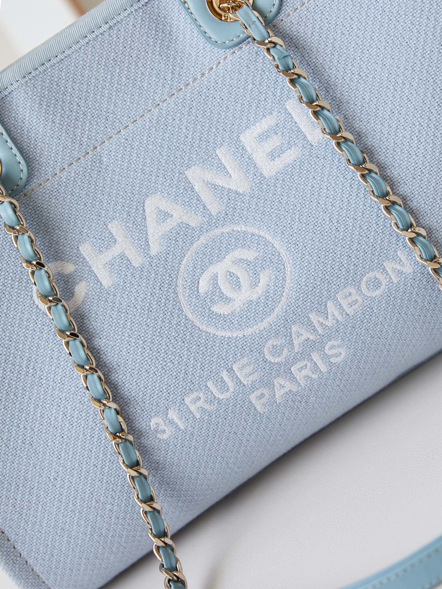 Chanel SHOPPING BAG AS3257 Ice Blue