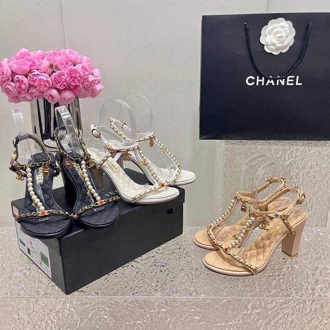 Chanel WOMENS SANDAL heel height 8CM 36620-1