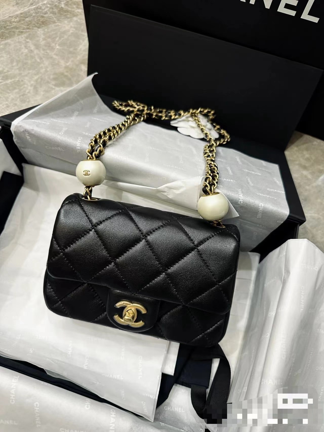 CHANEL MINI FLAP BAG AS4868 black