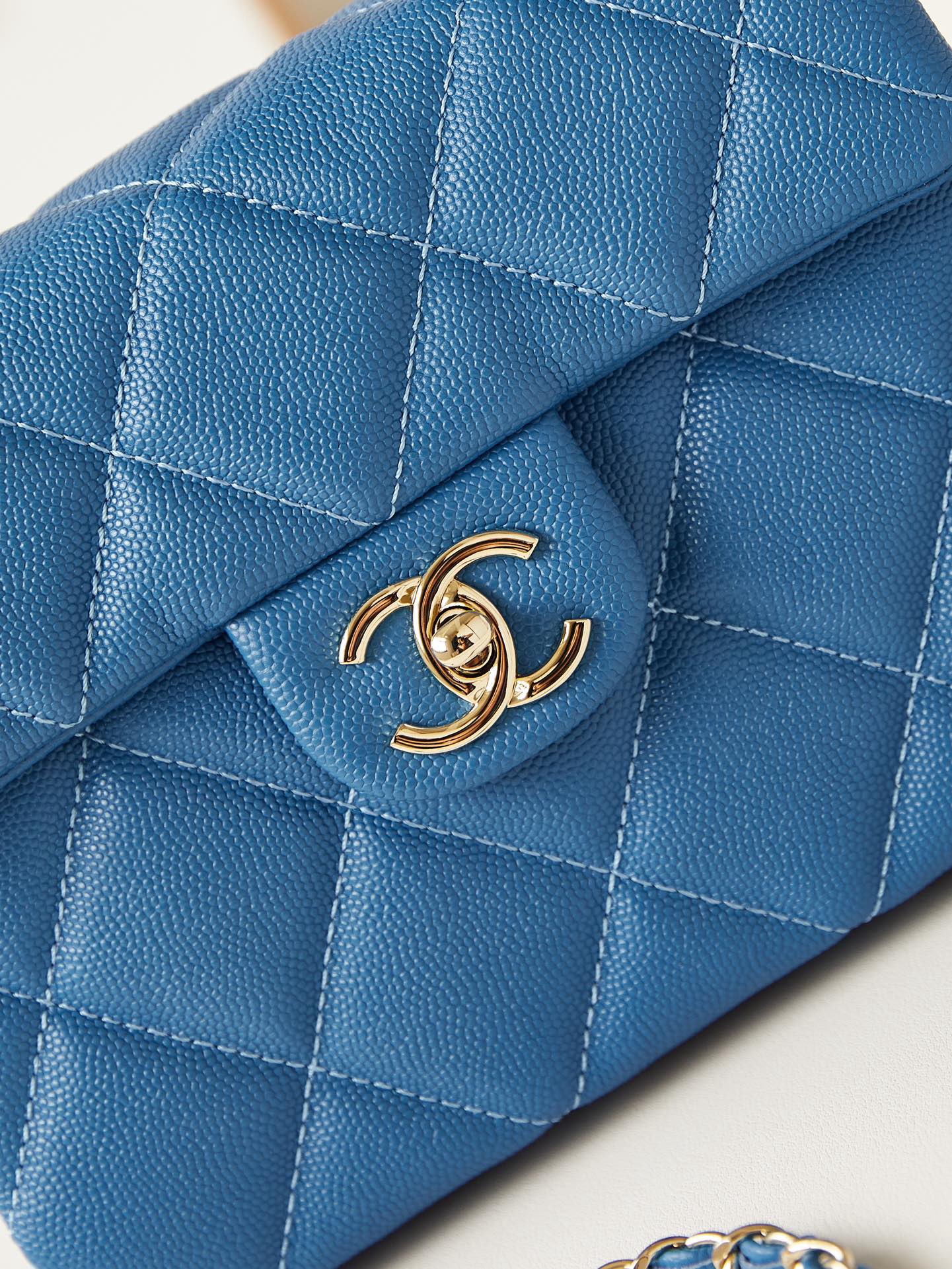 Chanel FLAP BAG WITH TOP HANDLE AS4711 BLUE