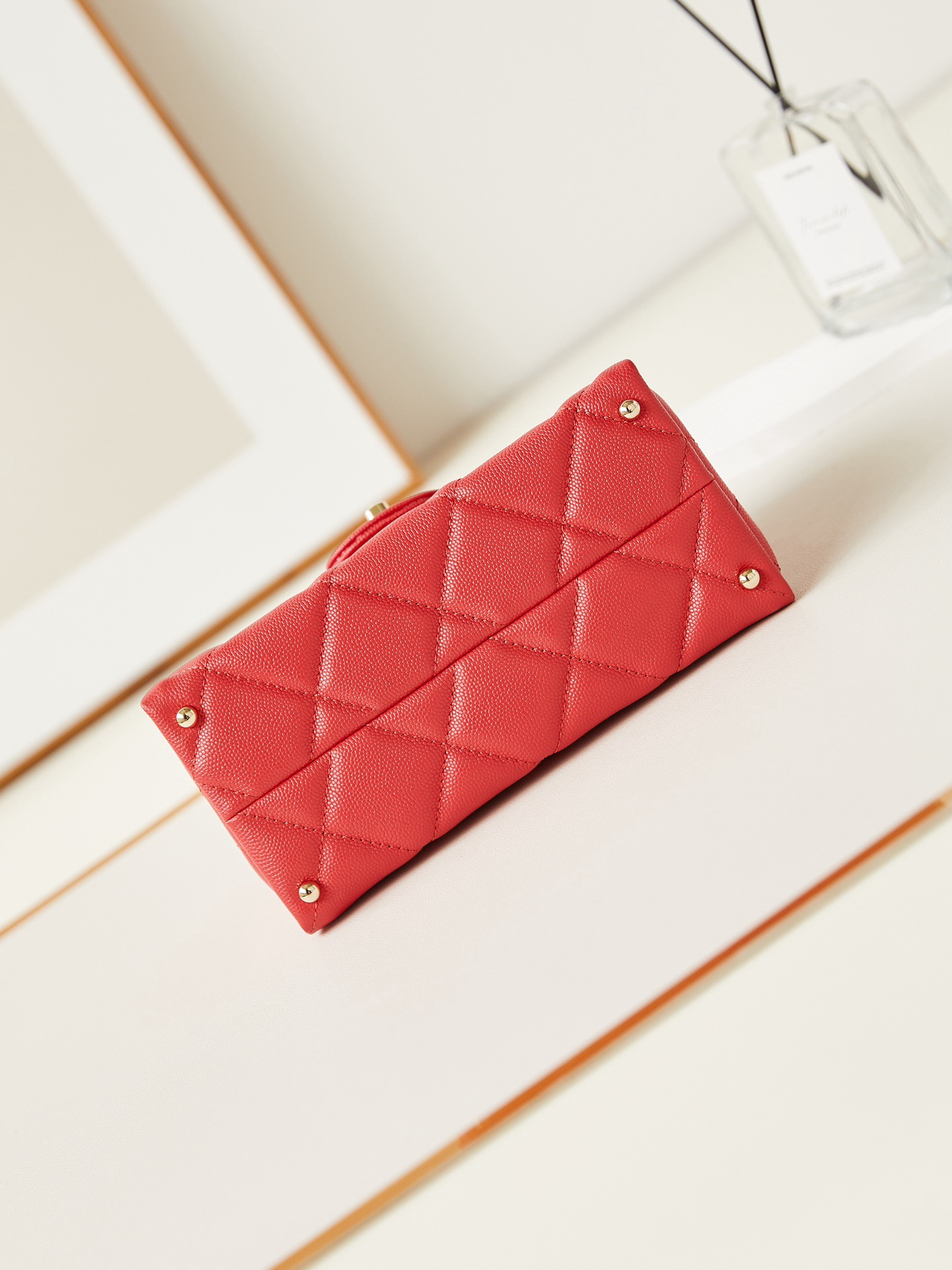 Chanel FLAP BAG WITH TOP HANDLE AS4711 RED