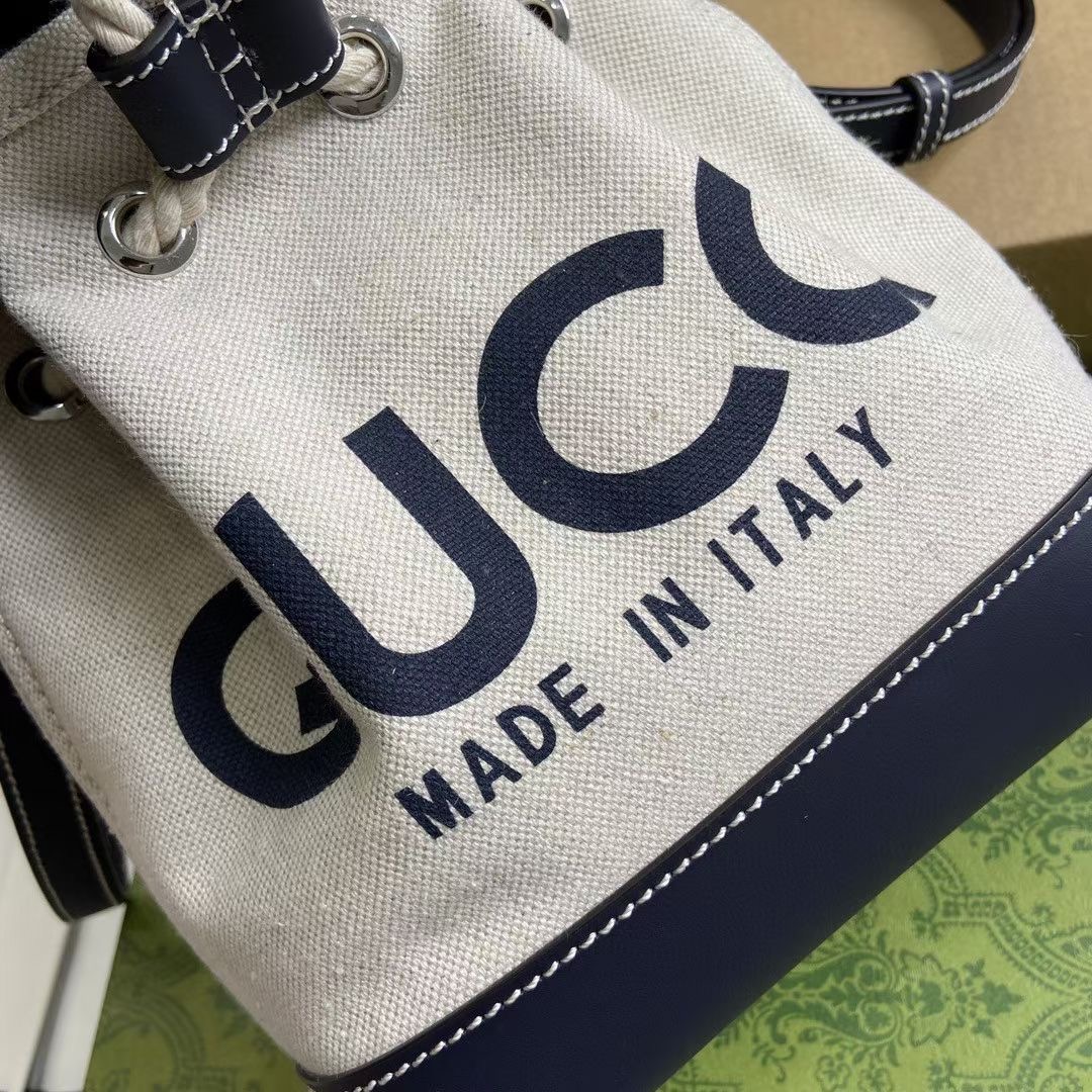 Gucci MINI SHOULDER BAG WITH GUCCI PRINT 777166 black