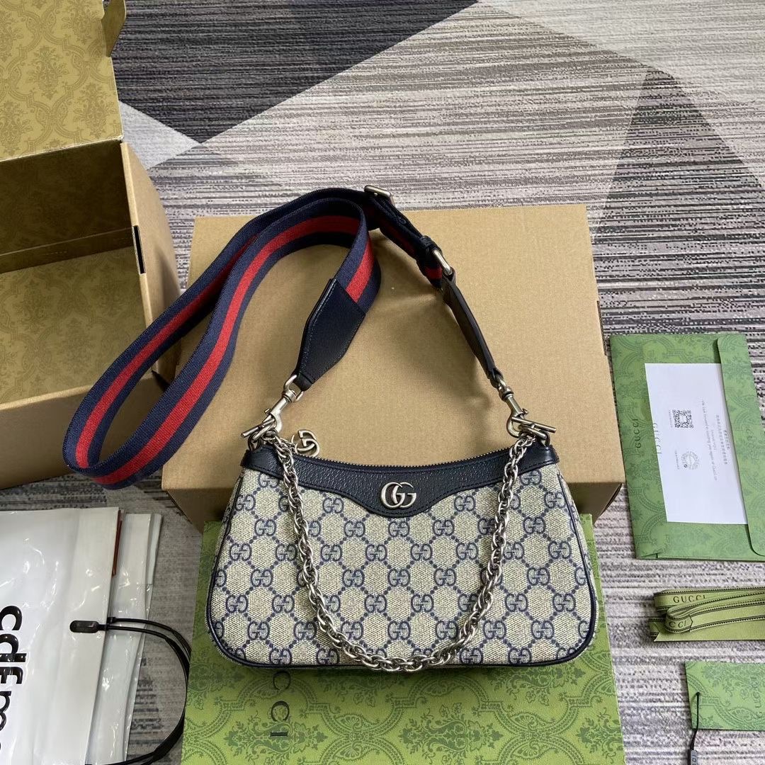 Gucci OPHIDIA GG SMALL HANDBAG 735132 Blue