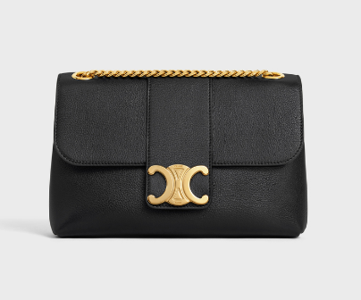 CELINE MEDIUM CELINE VICTOIRE BAG IN SUPPLE CALFSKIN 115852 BLACK