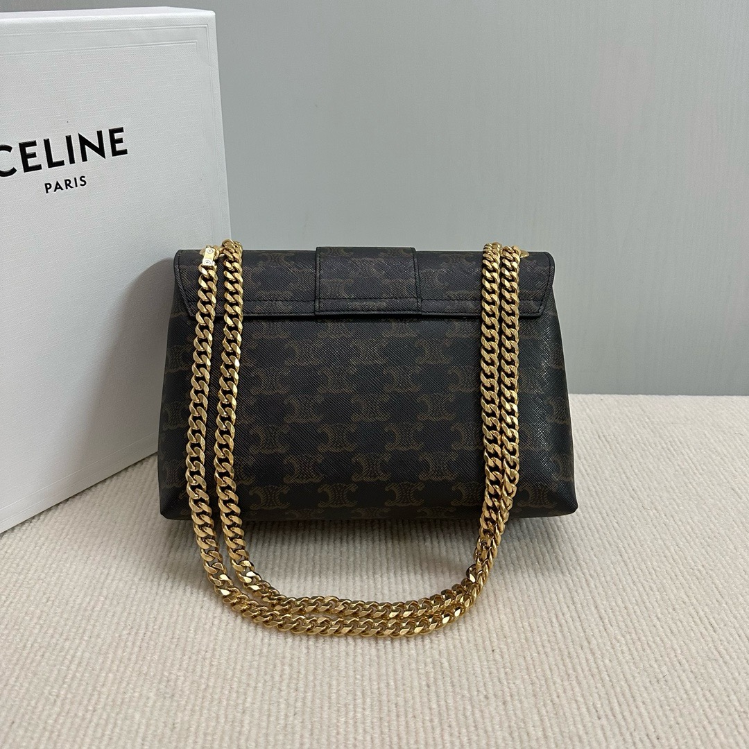 CELINE MEDIUM CELINE VICTOIRE BAG IN TRIOMPHE CANVAS 115852 TAN