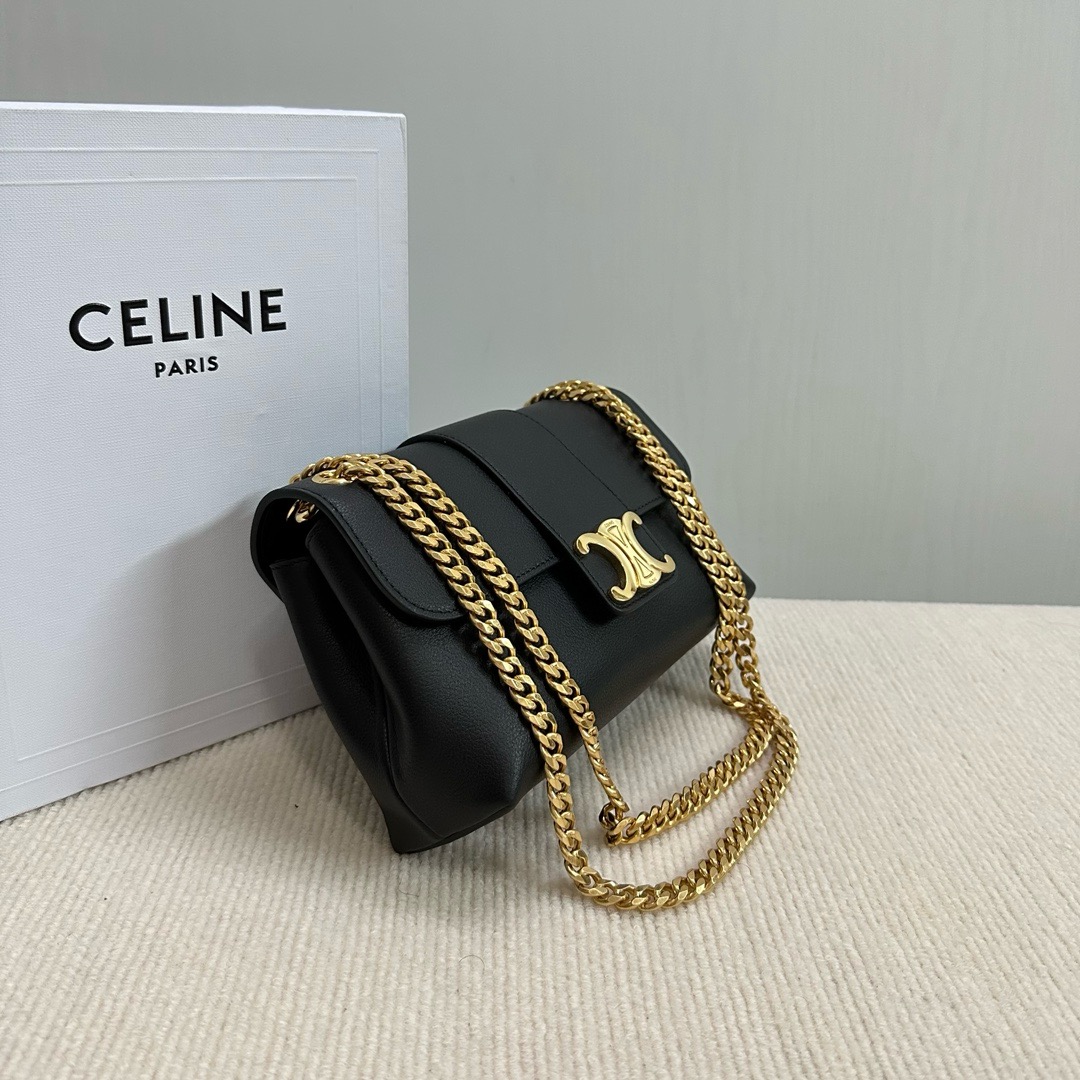 CELINE TEEN CELINE VICTOIRE BAG IN SUPPLE CALFSKIN 116593 black