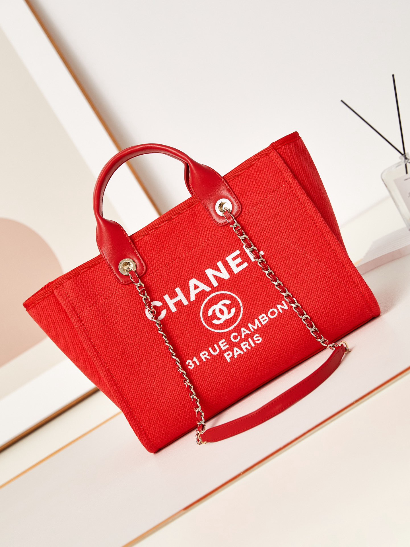 Chanel SHOPPING BAG AS3257 RED