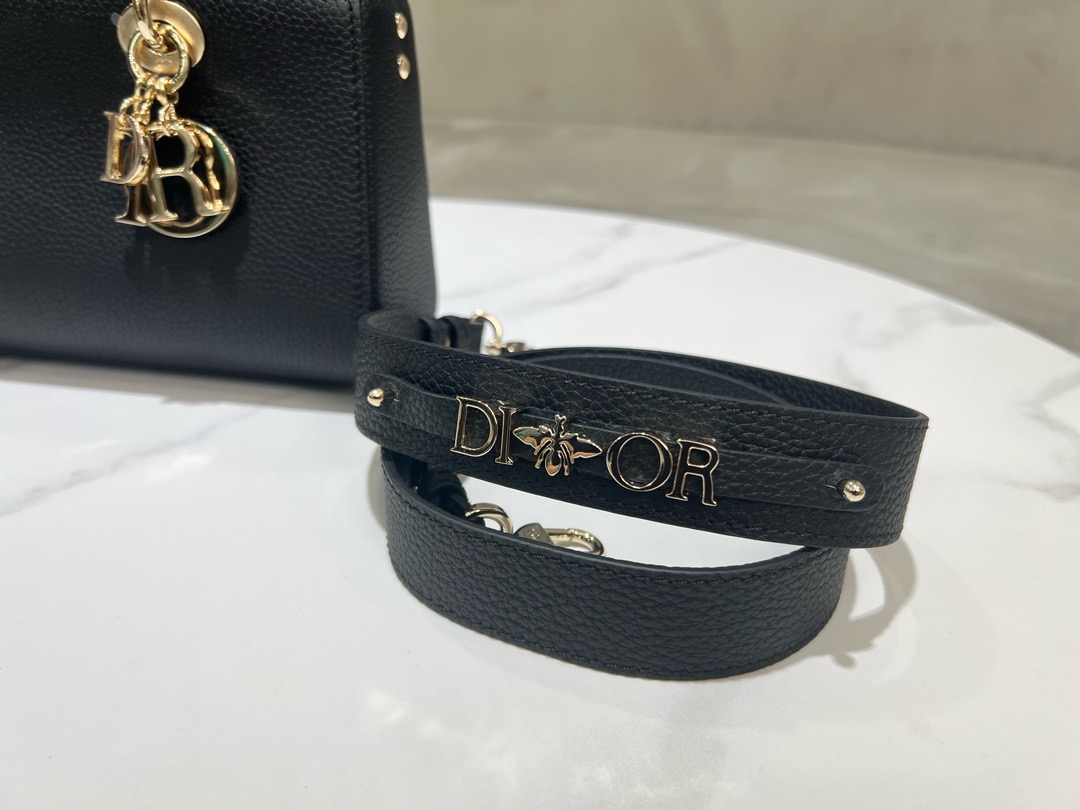 DIOR small Lady D-Sire My ABCDior Bag Bull Leather M11509T Black