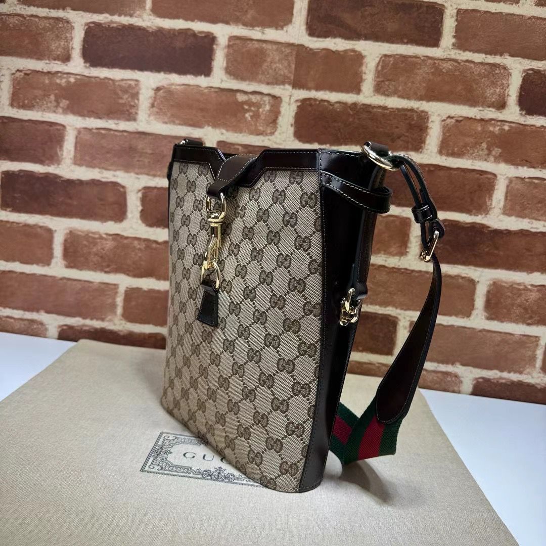 GUCCI GG Supreme Original Leather Bag 782911 Dark Brown