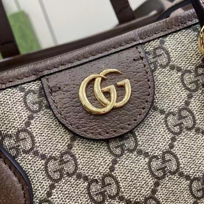 GUCCI OPHIDIA GG MINI TOTE BAG 765043 brown