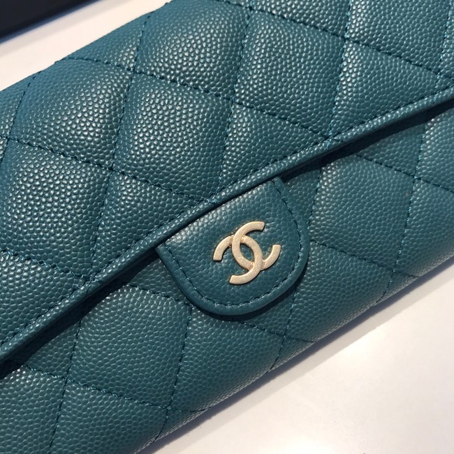 CHANEL FLAP WALLET 31505 Dark Green