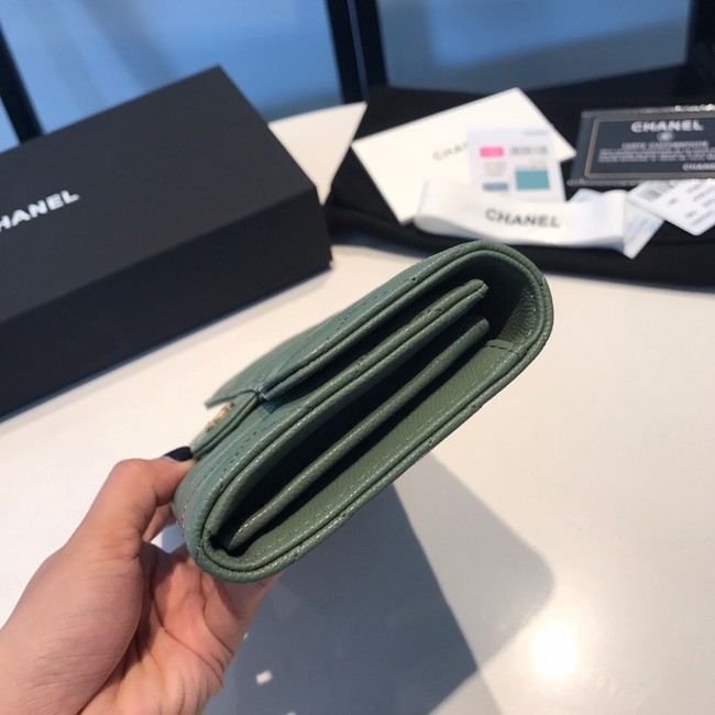 CHANEL FLAP WALLET 31505 Green