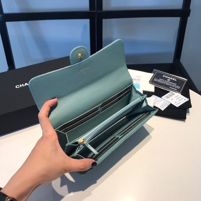 CHANEL FLAP WALLET 31505 lake green