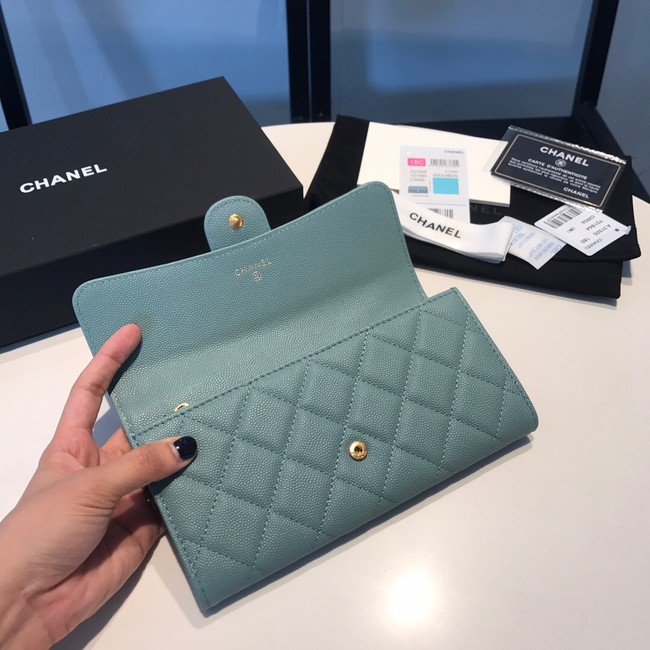 CHANEL FLAP WALLET 31505 lake green