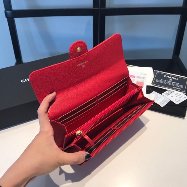 CHANEL FLAP WALLET 31505 red