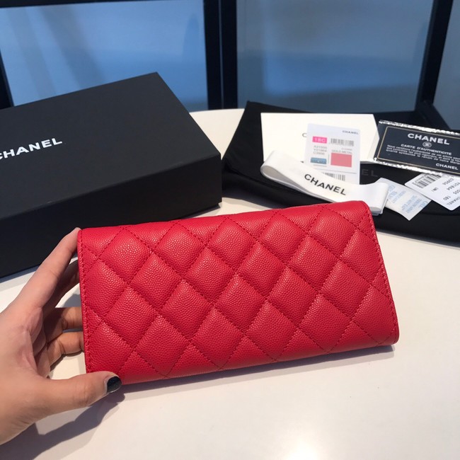 CHANEL FLAP WALLET 31505 red