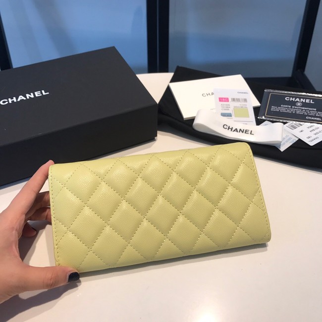 CHANEL FLAP WALLET 31505 yellow