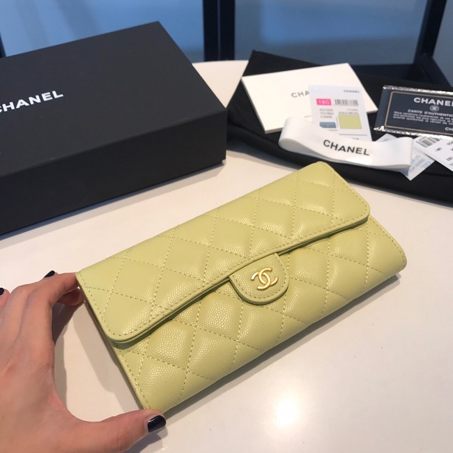 CHANEL FLAP WALLET 31505 yellow