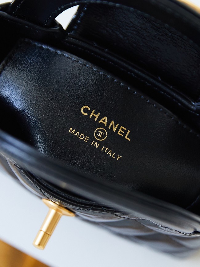 Chanel 23K NANO SHOPPING BAG AS3435 BLACK