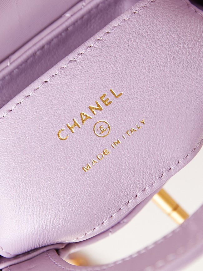 Chanel 23K NANO SHOPPING BAG AS3435 Purple