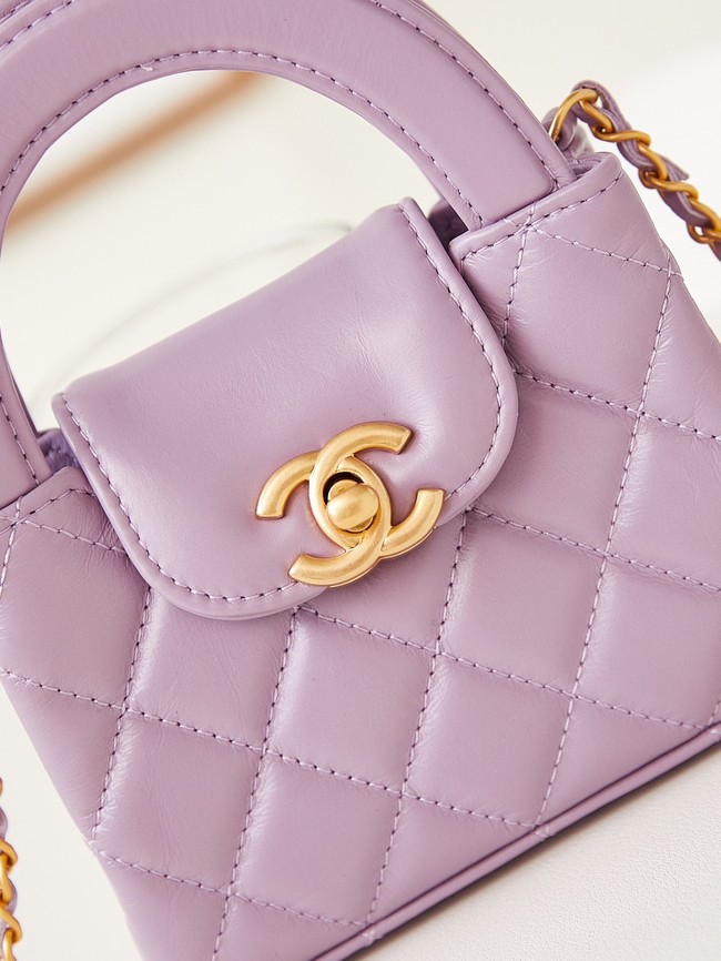 Chanel 23K NANO SHOPPING BAG AS3435 Purple