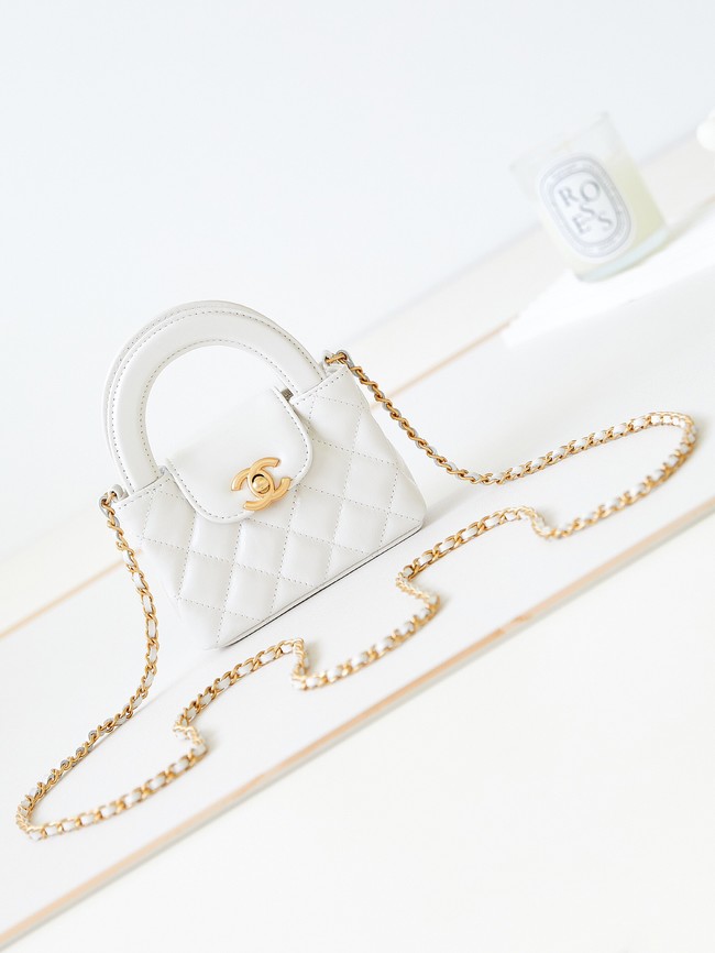 Chanel 23K NANO SHOPPING BAG AS3435 WHITE