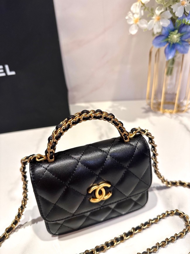 CHANEL SMALL CLUTCH WITH CHAIN AP3802 Black