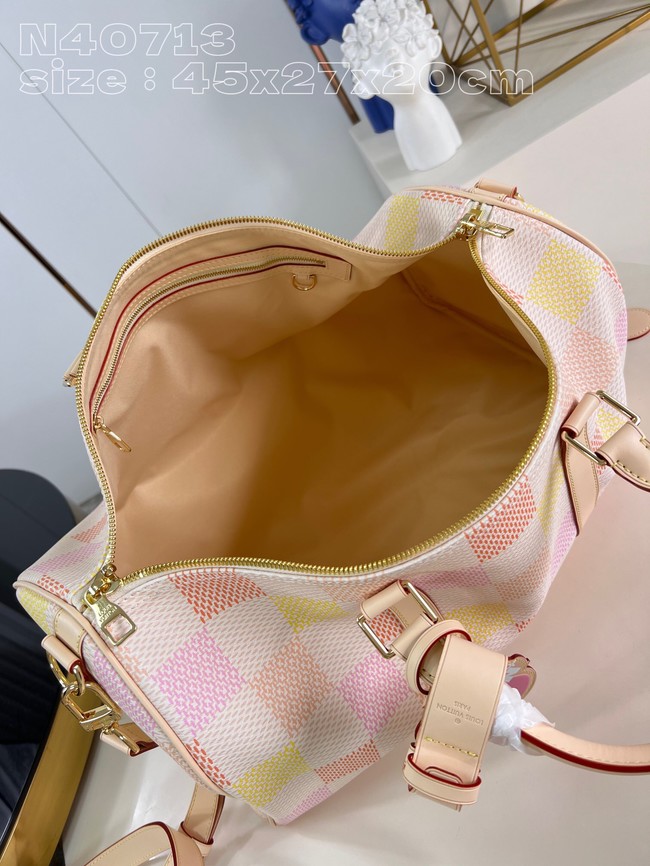 Louis Vuitton Keepall Bandouliere 45 N40713 Peach