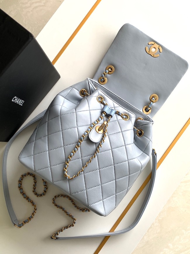 CHANEL 24P BACKPACK AS4058 light blue