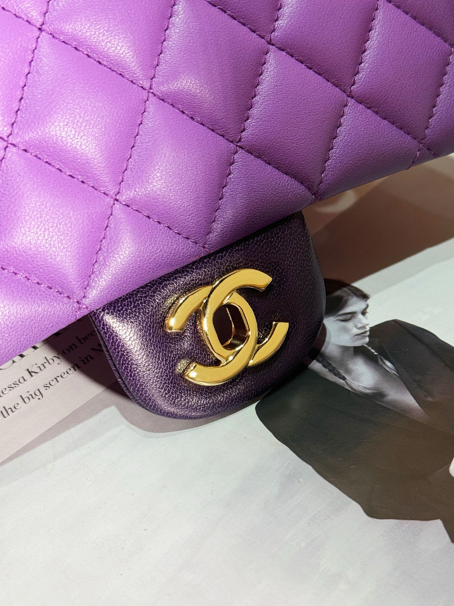 CHANEL CLASSIC 11.12 HANDBAG A01116 Fuchsia