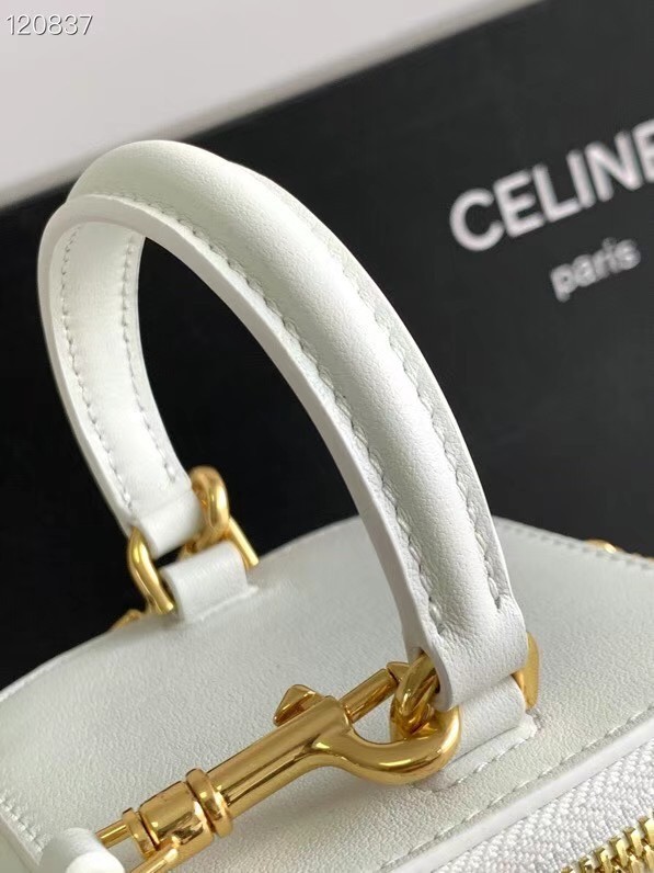 CELINE MINI VANITY CASE IN CALFSKIN 10J762 white