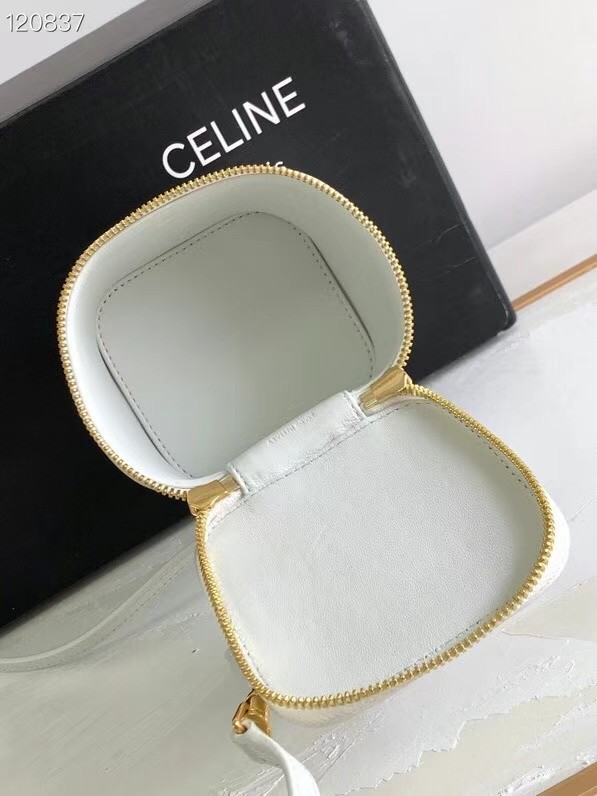 CELINE MINI VANITY CASE IN CALFSKIN 10J762 white