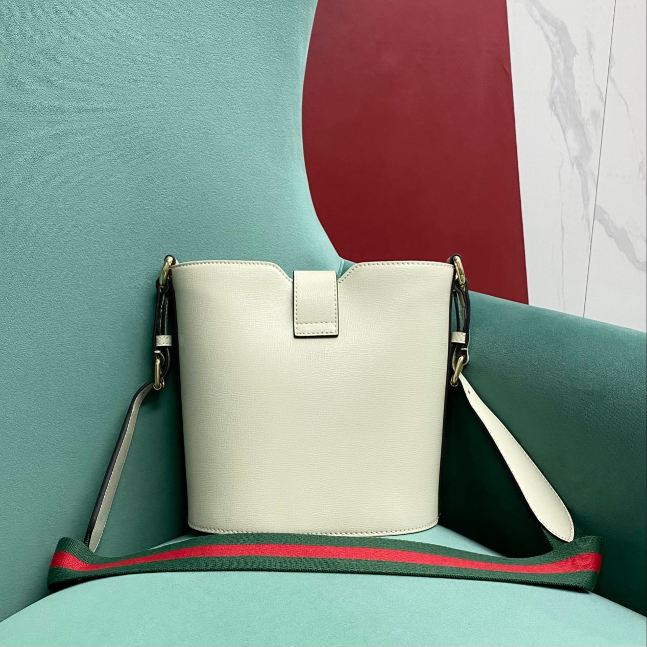 GUCCI MINI BUCKET SHOULDER BAG 782908 Ivory