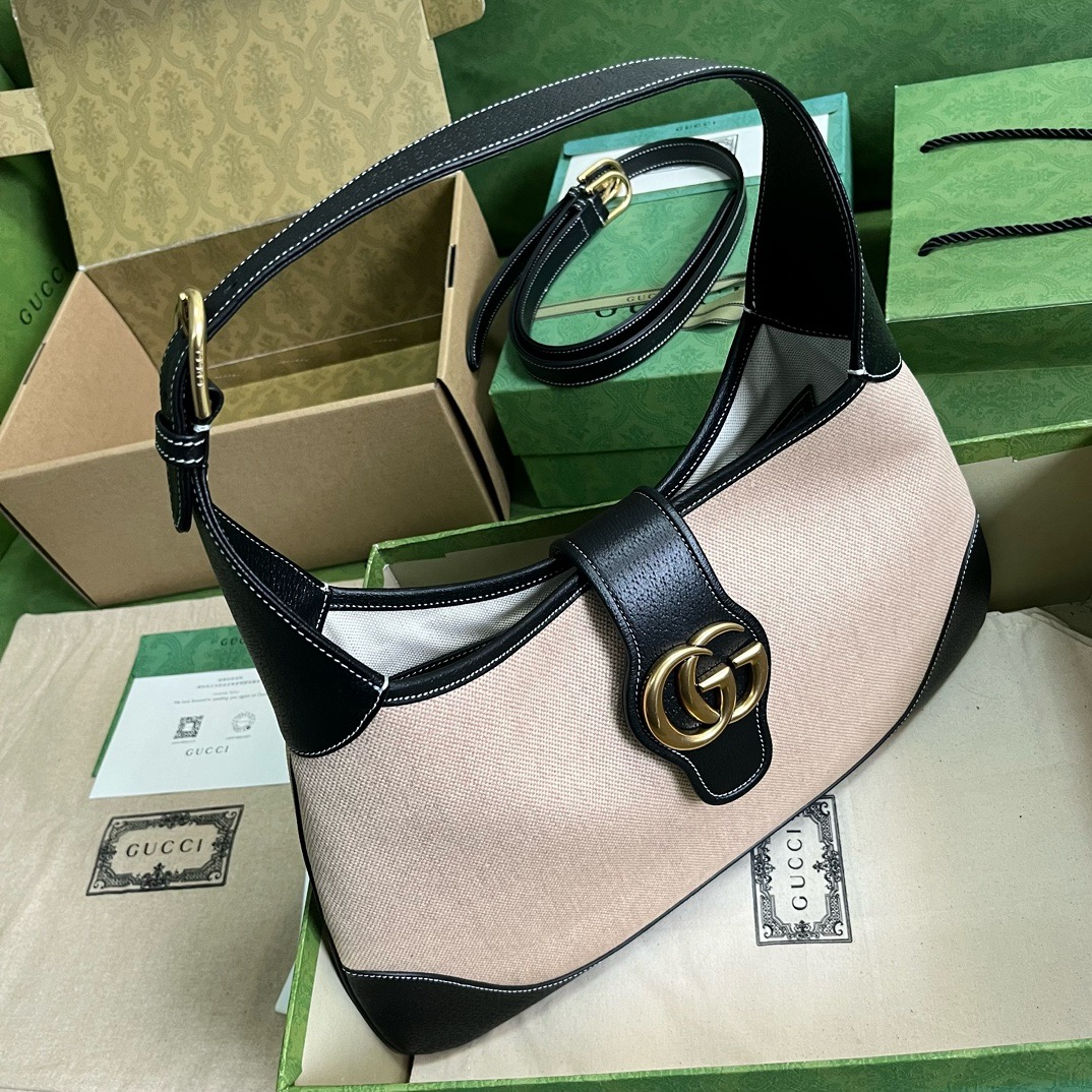 GUCCI JACKIE canvas SHOULDER BAG A726274 White&black