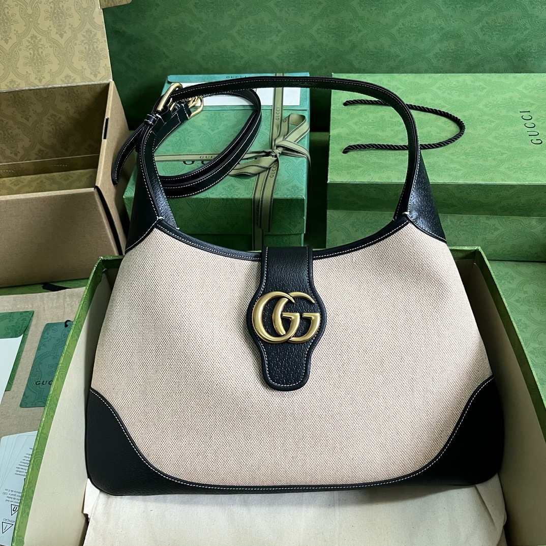 GUCCI JACKIE canvas SHOULDER BAG A726274 White&black