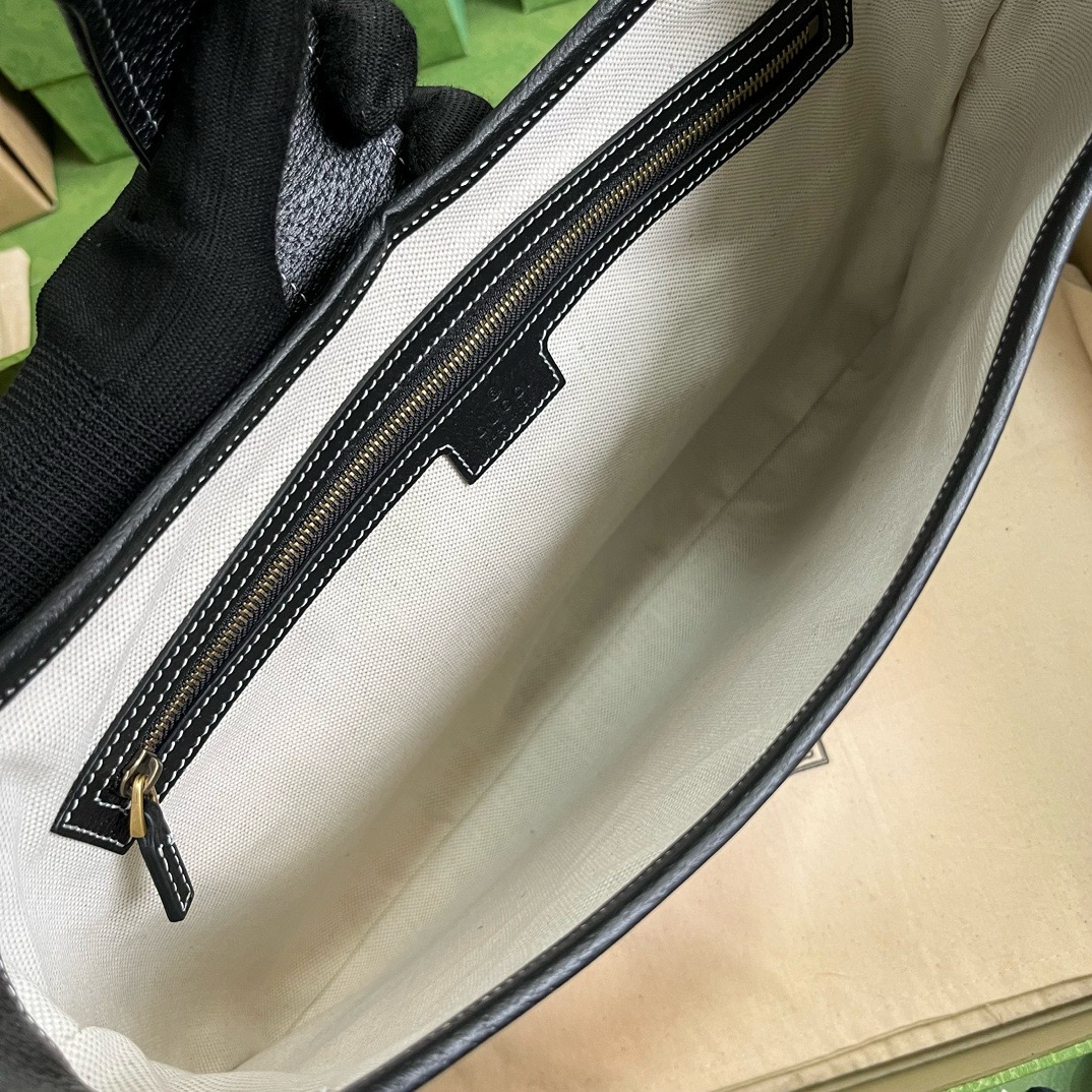 GUCCI JACKIE canvas SHOULDER BAG A726274 White&black