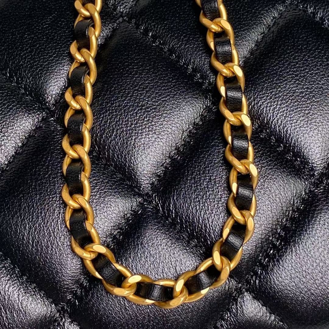 Chanel SMALL FLAP BAG WITH TOP HANDLE AS5390 black