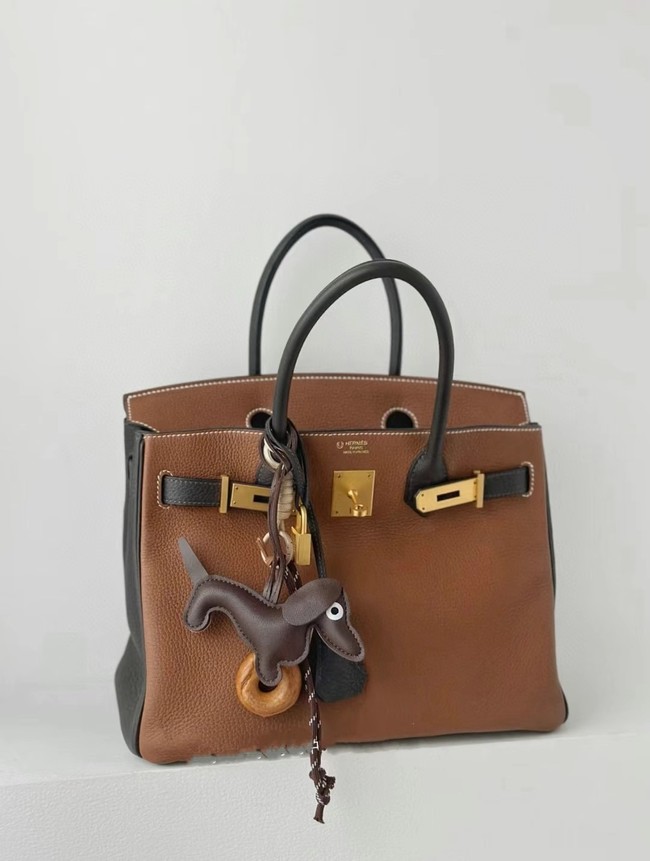 Hermes Birkin Tote Bag Original Togo Leather 6635 Khaki & camel