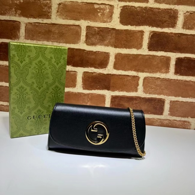 GUCCI BLONDIE WALLET ON CHAIN 725215 black