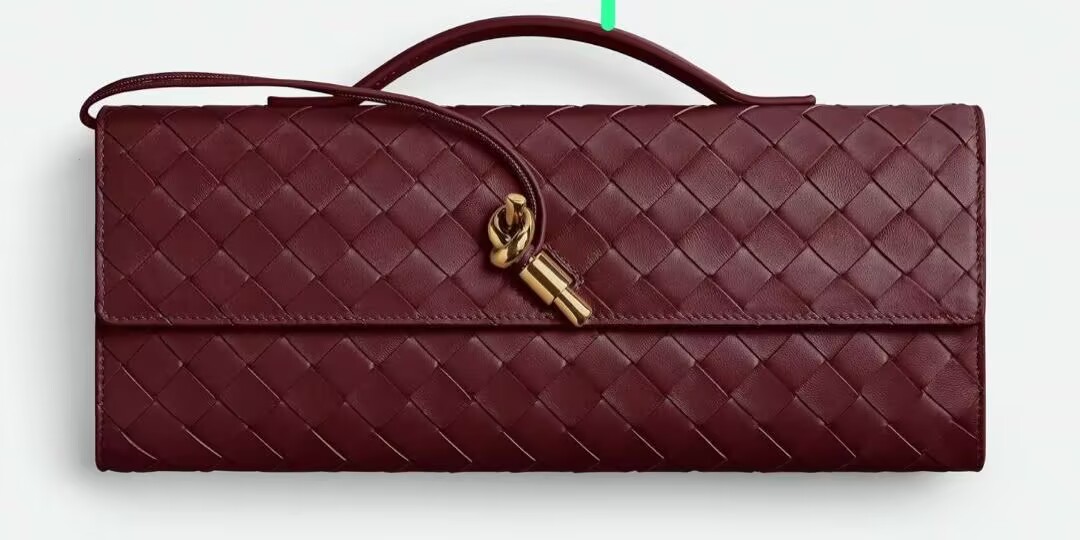 Bottega Veneta Long Clutch Andiamo With Handle 741511 Wine